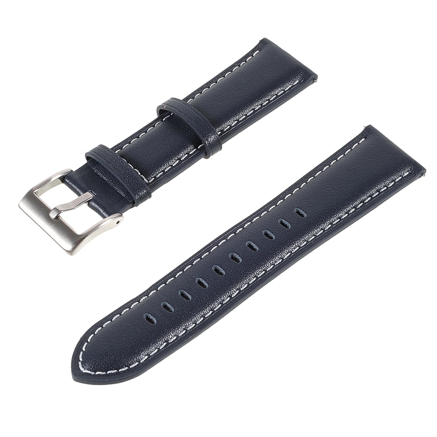 22mm Quick Release Genuine Leather Watch Band Adjustable Stitching Strap for Samsung Gear S3 Classic /Gear S3 Frontier/Galaxy Watch 46mm