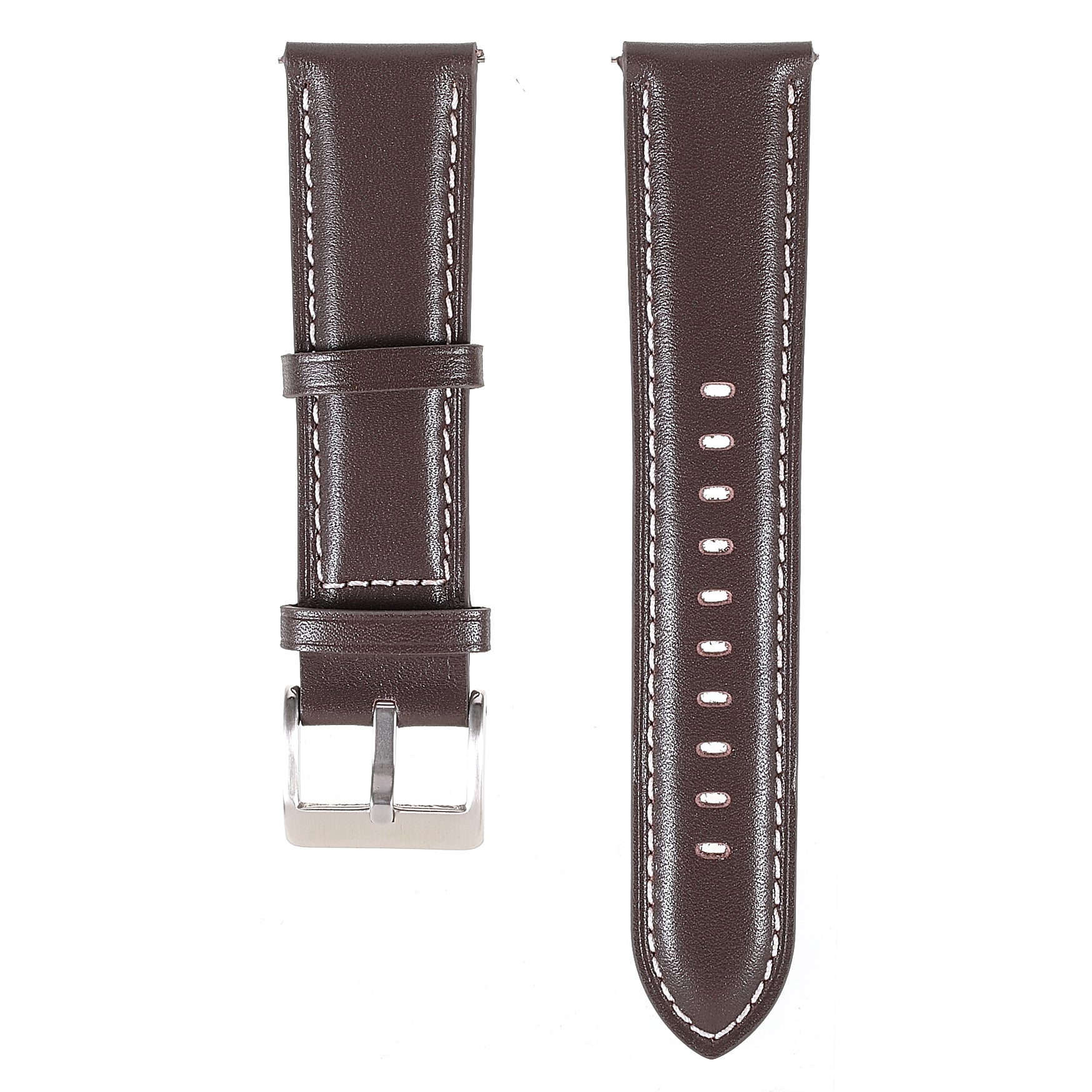 22mm Quick Release Genuine Leather Watch Band Adjustable Stitching Strap for Samsung Gear S3 Classic /Gear S3 Frontier/Galaxy Watch 46mm