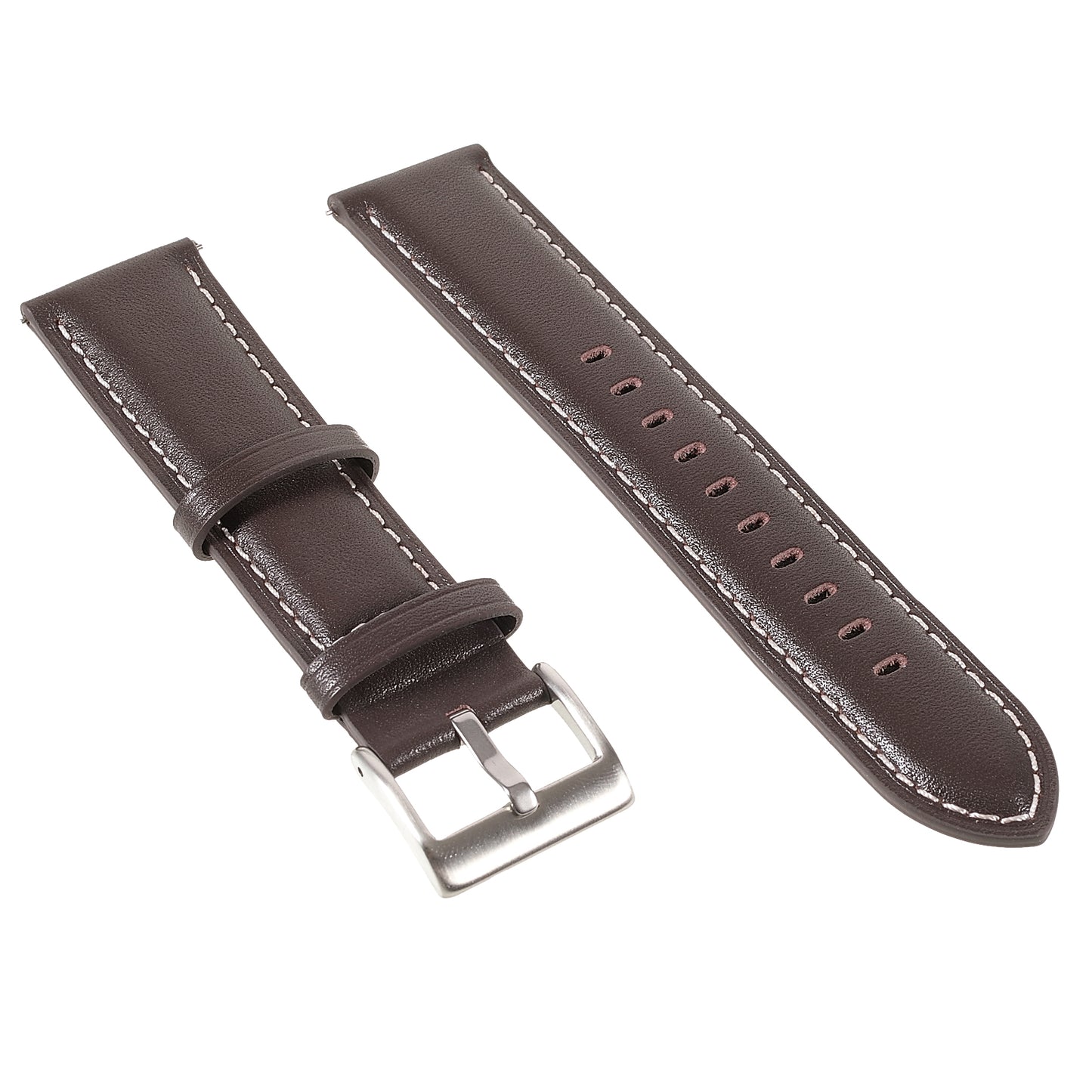 22mm Quick Release Genuine Leather Watch Band Adjustable Stitching Strap for Samsung Gear S3 Classic /Gear S3 Frontier/Galaxy Watch 46mm