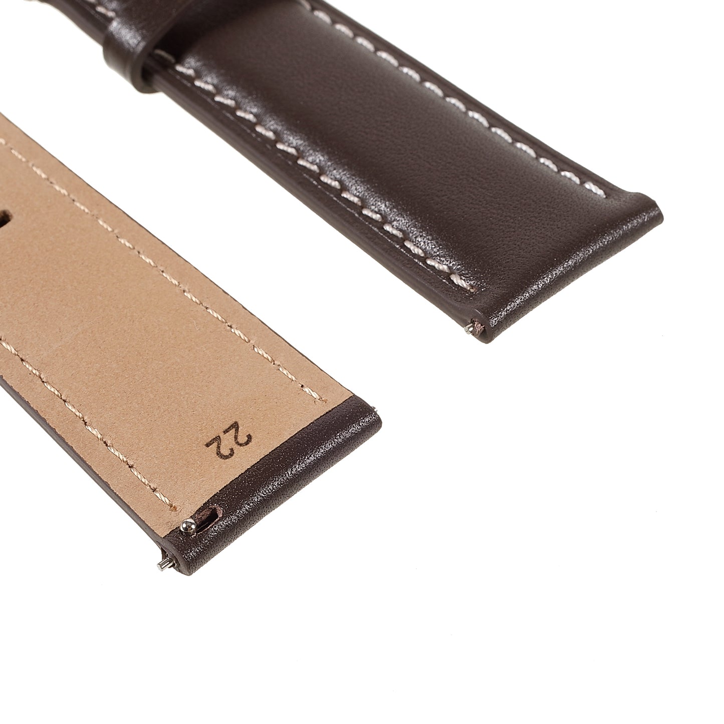 22mm Quick Release Genuine Leather Watch Band Adjustable Stitching Strap for Samsung Gear S3 Classic /Gear S3 Frontier/Galaxy Watch 46mm
