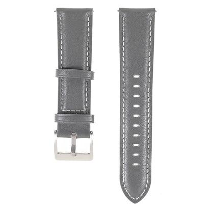 22mm Quick Release Genuine Leather Watch Band Adjustable Stitching Strap for Samsung Gear S3 Classic /Gear S3 Frontier/Galaxy Watch 46mm