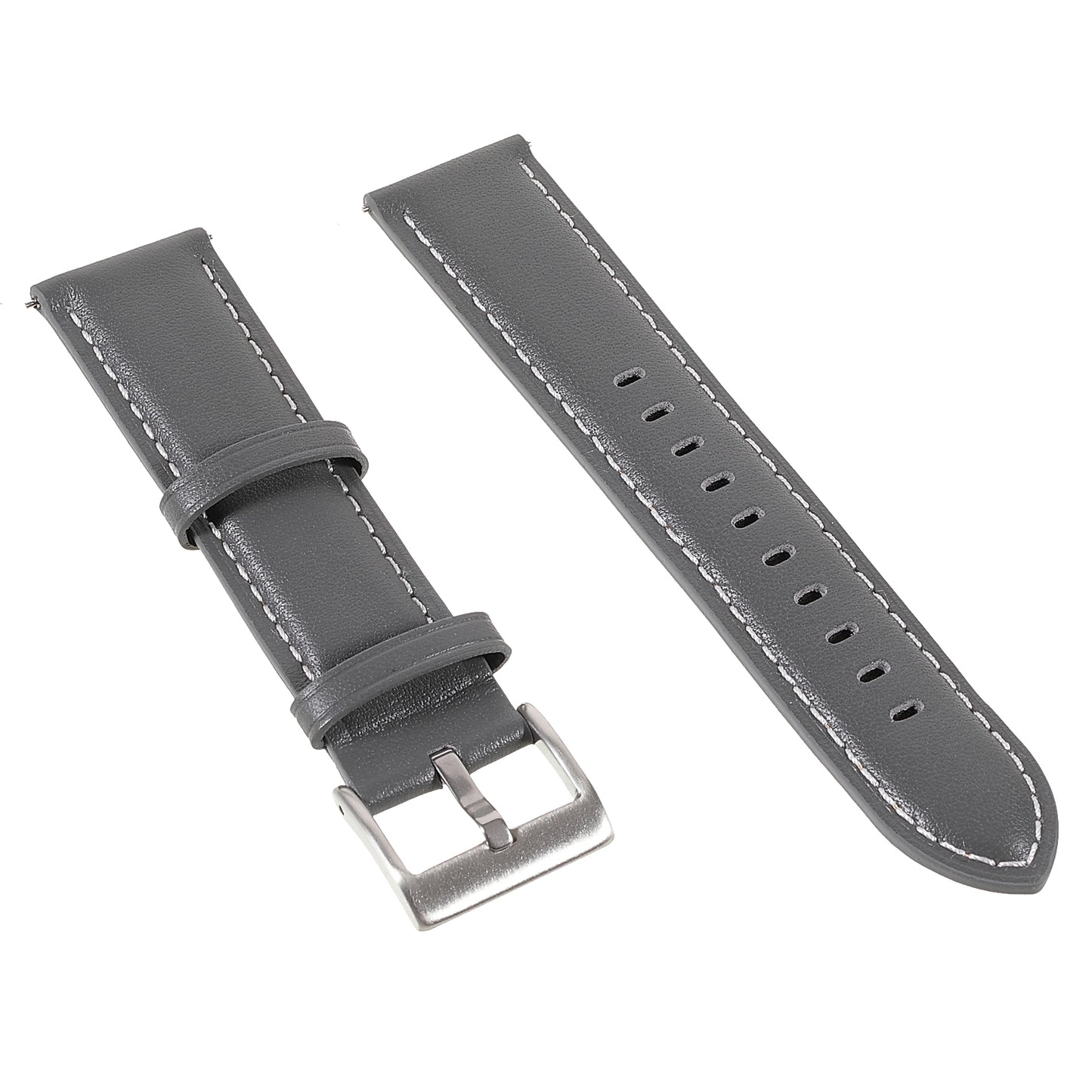 22mm Quick Release Genuine Leather Watch Band Adjustable Stitching Strap for Samsung Gear S3 Classic /Gear S3 Frontier/Galaxy Watch 46mm