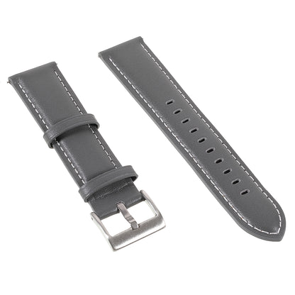 22mm Quick Release Genuine Leather Watch Band Adjustable Stitching Strap for Samsung Gear S3 Classic /Gear S3 Frontier/Galaxy Watch 46mm