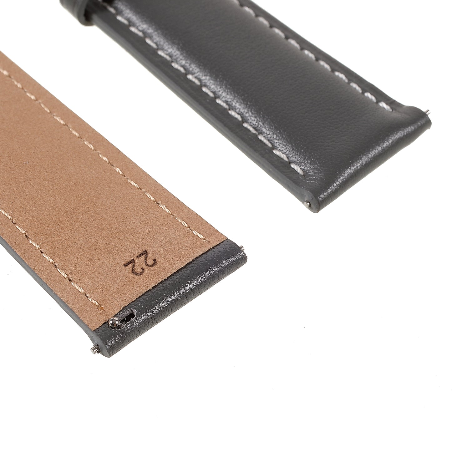22mm Quick Release Genuine Leather Watch Band Adjustable Stitching Strap for Samsung Gear S3 Classic /Gear S3 Frontier/Galaxy Watch 46mm