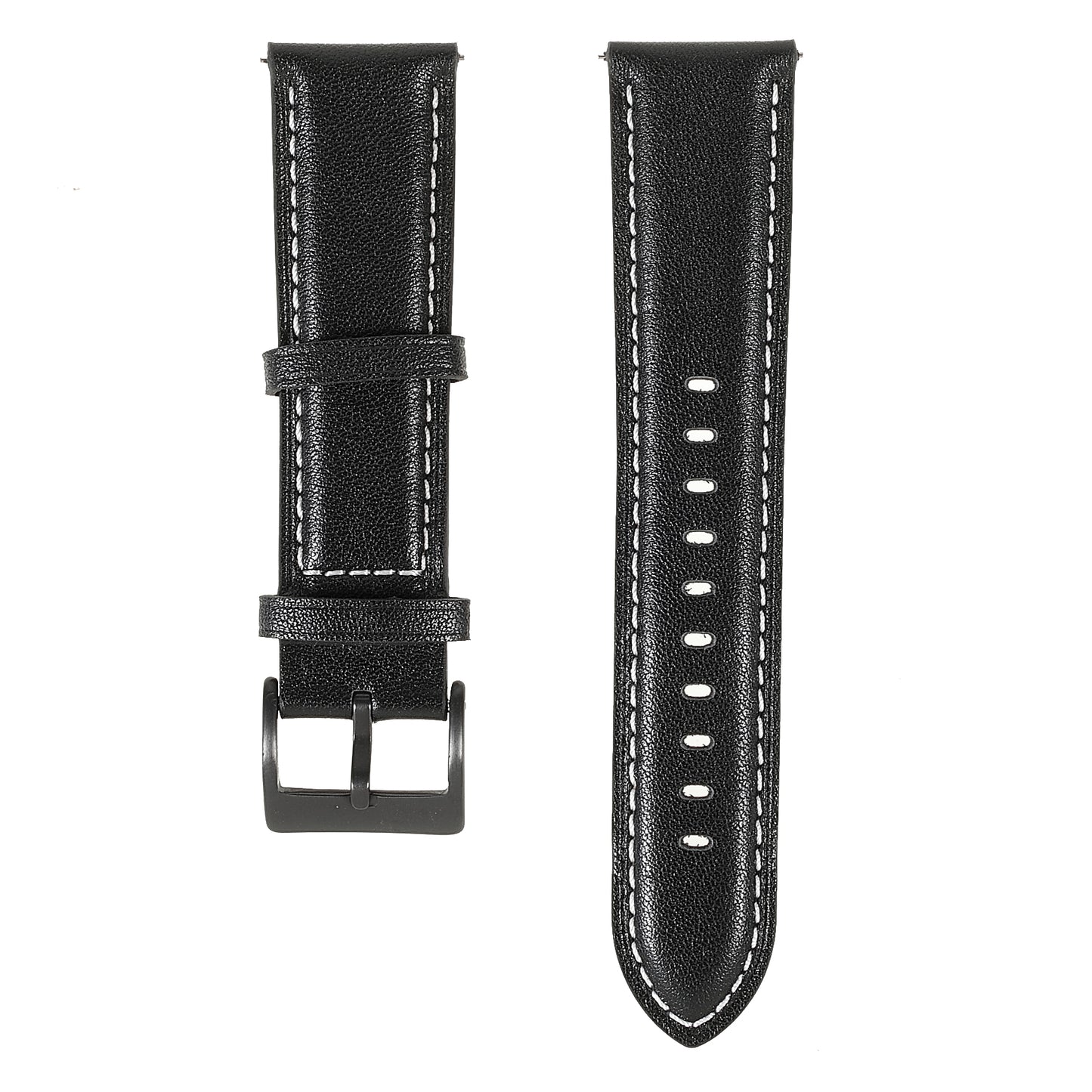 22mm Quick Release Genuine Leather Watch Band Adjustable Stitching Strap for Samsung Gear S3 Classic /Gear S3 Frontier/Galaxy Watch 46mm