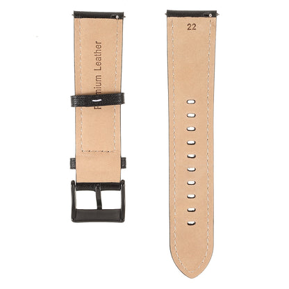 22mm Quick Release Genuine Leather Watch Band Adjustable Stitching Strap for Samsung Gear S3 Classic /Gear S3 Frontier/Galaxy Watch 46mm