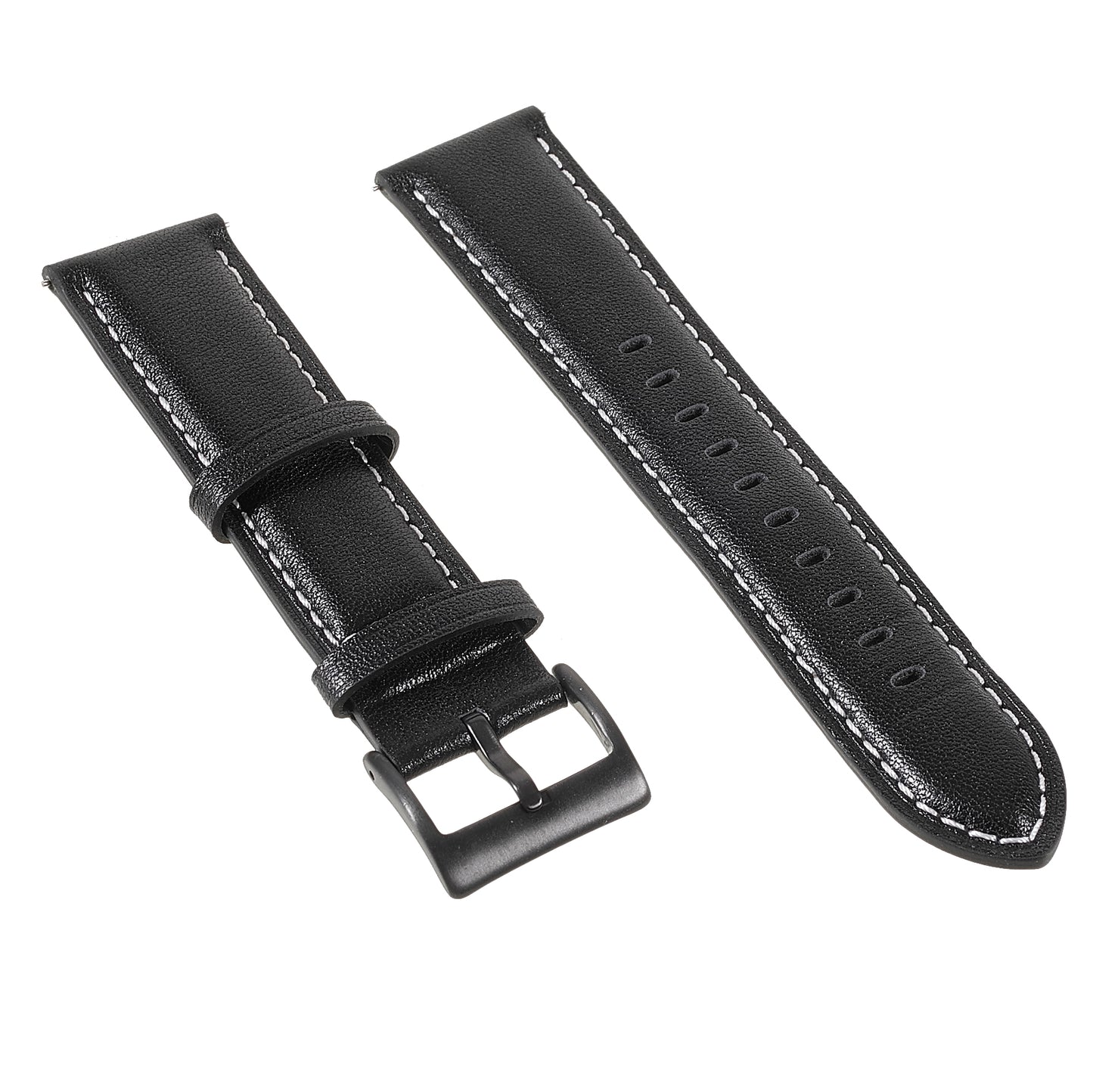 22mm Quick Release Genuine Leather Watch Band Adjustable Stitching Strap for Samsung Gear S3 Classic /Gear S3 Frontier/Galaxy Watch 46mm