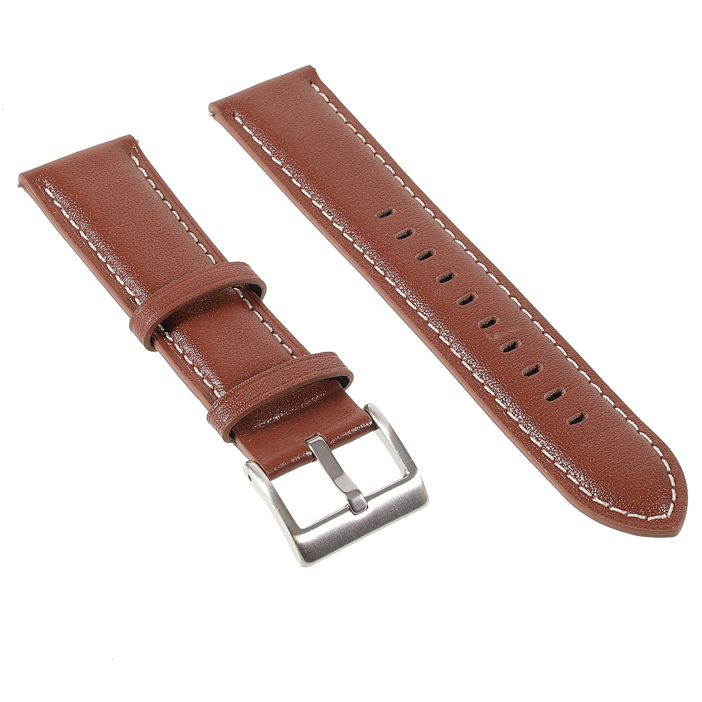 22mm Quick Release Genuine Leather Watch Band Adjustable Stitching Strap for Samsung Gear S3 Classic /Gear S3 Frontier/Galaxy Watch 46mm
