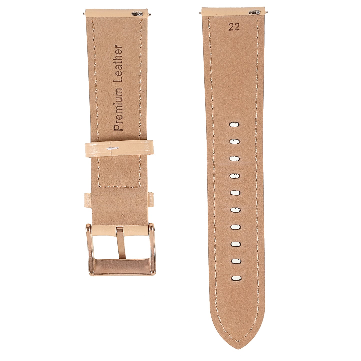 22mm Quick Release Genuine Leather Watch Band Adjustable Stitching Strap for Samsung Gear S3 Classic /Gear S3 Frontier/Galaxy Watch 46mm