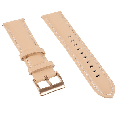22mm Quick Release Genuine Leather Watch Band Adjustable Stitching Strap for Samsung Gear S3 Classic /Gear S3 Frontier/Galaxy Watch 46mm