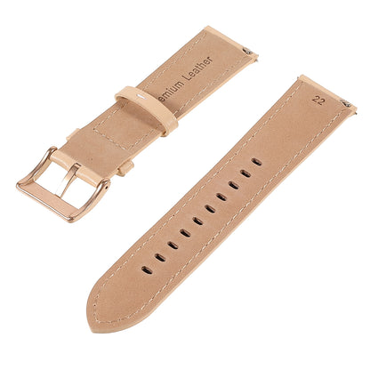 22mm Quick Release Genuine Leather Watch Band Adjustable Stitching Strap for Samsung Gear S3 Classic /Gear S3 Frontier/Galaxy Watch 46mm