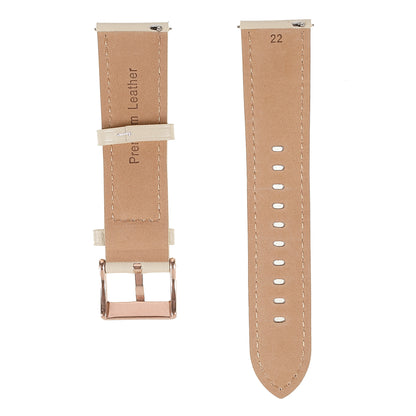 22mm Quick Release Genuine Leather Watch Band Adjustable Stitching Strap for Samsung Gear S3 Classic /Gear S3 Frontier/Galaxy Watch 46mm