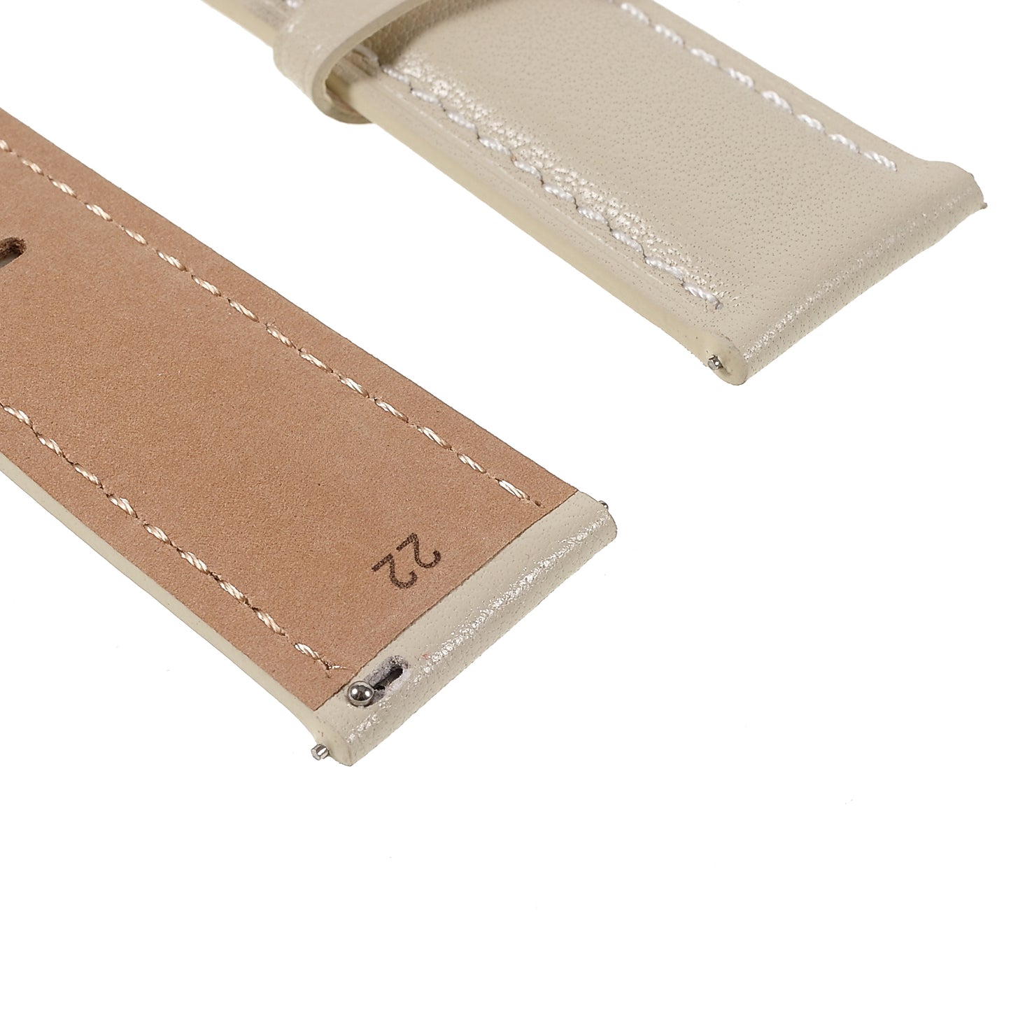 22mm Quick Release Genuine Leather Watch Band Adjustable Stitching Strap for Samsung Gear S3 Classic /Gear S3 Frontier/Galaxy Watch 46mm