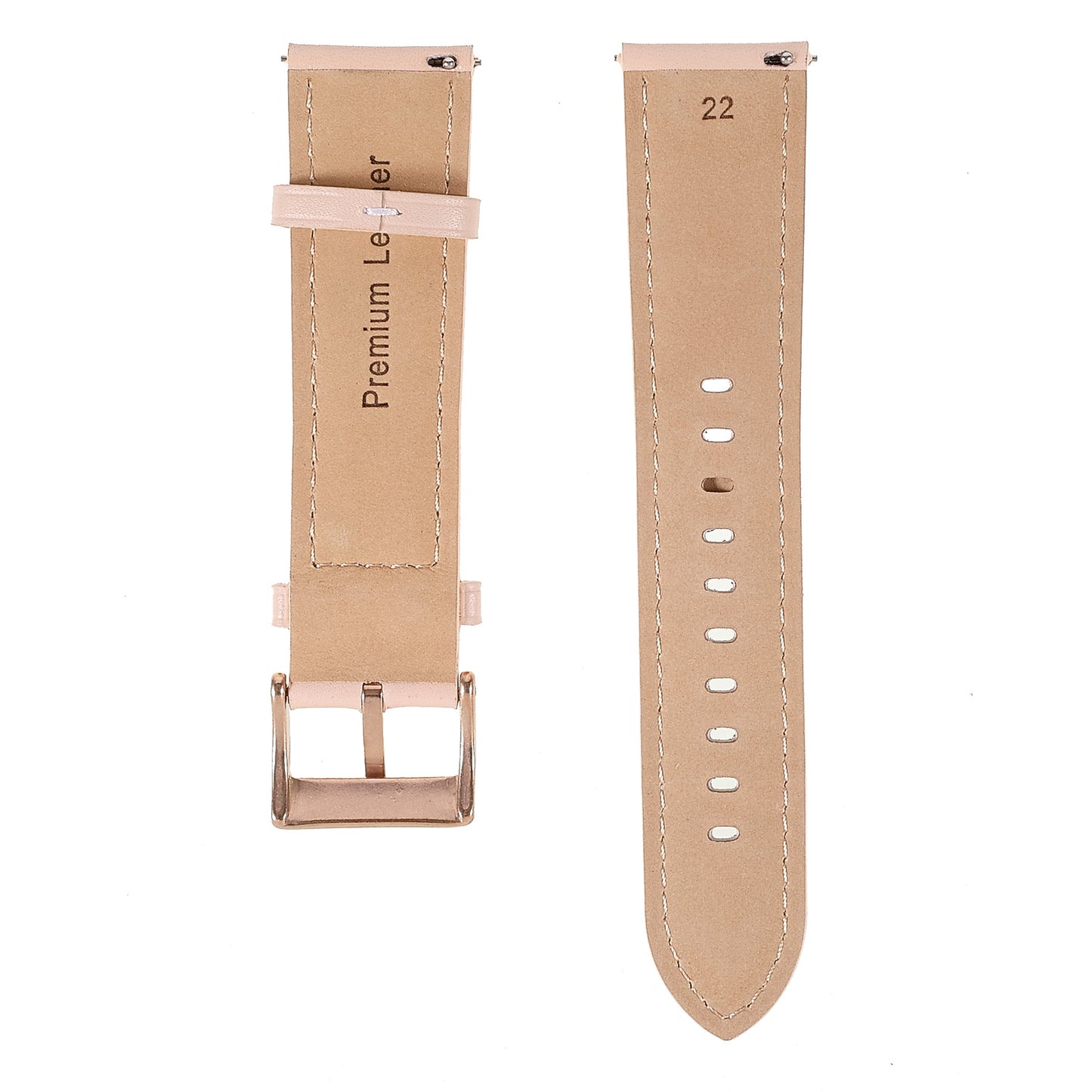 22mm Quick Release Genuine Leather Watch Band Adjustable Stitching Strap for Samsung Gear S3 Classic /Gear S3 Frontier/Galaxy Watch 46mm