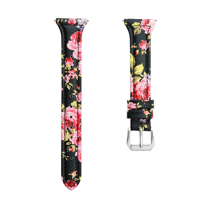 22mm Top Layer Cowhide Genuine Leather Smart Watch Strap Slim Watchband for Samsung Galaxy Watch3 45mm/Huawei Watch GT 2 Pro