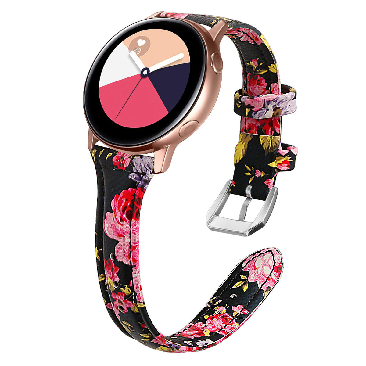 22mm Top Layer Cowhide Genuine Leather Smart Watch Strap Slim Watchband for Samsung Galaxy Watch3 45mm/Huawei Watch GT 2 Pro