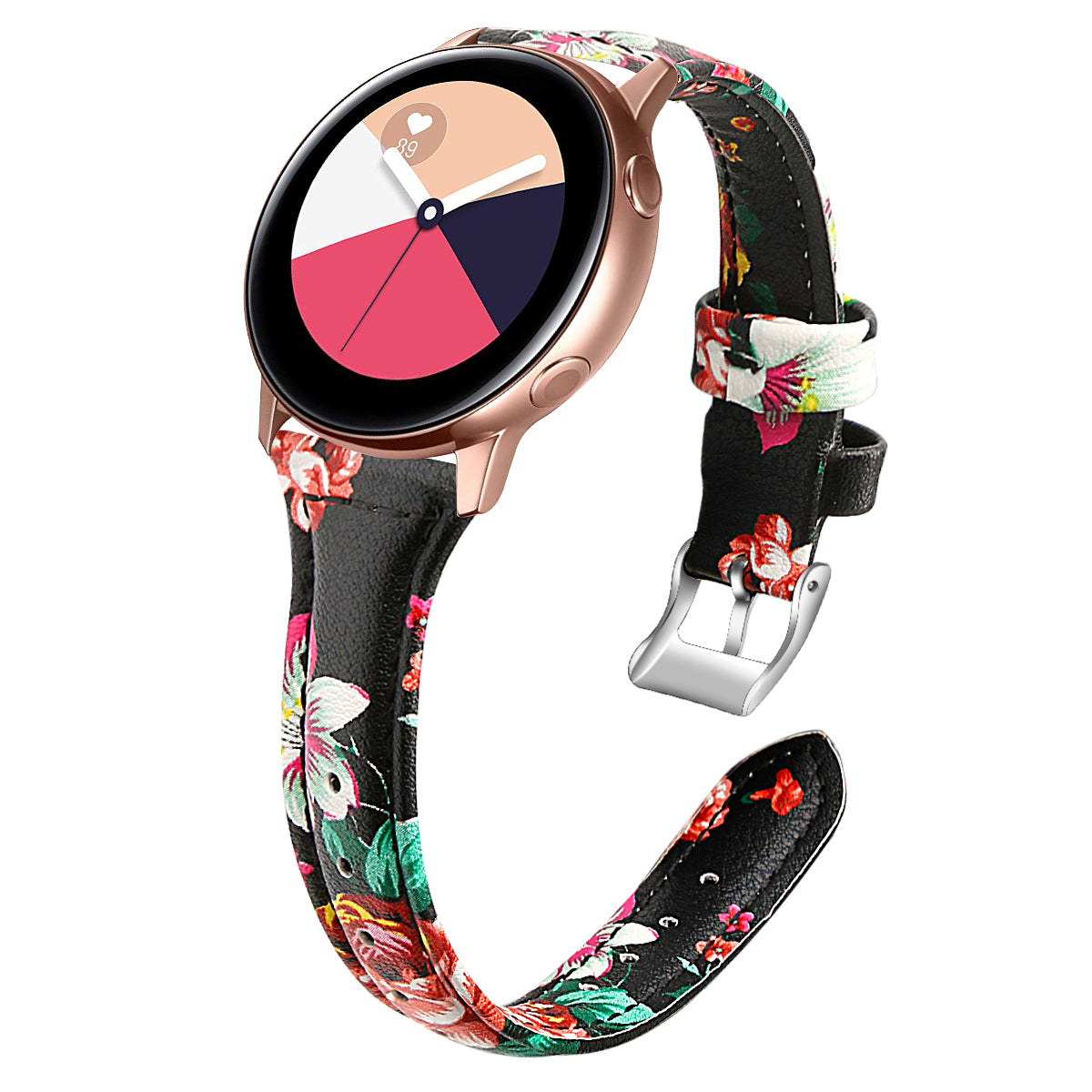 22mm Top Layer Cowhide Genuine Leather Smart Watch Strap Slim Watchband for Samsung Galaxy Watch3 45mm/Huawei Watch GT 2 Pro