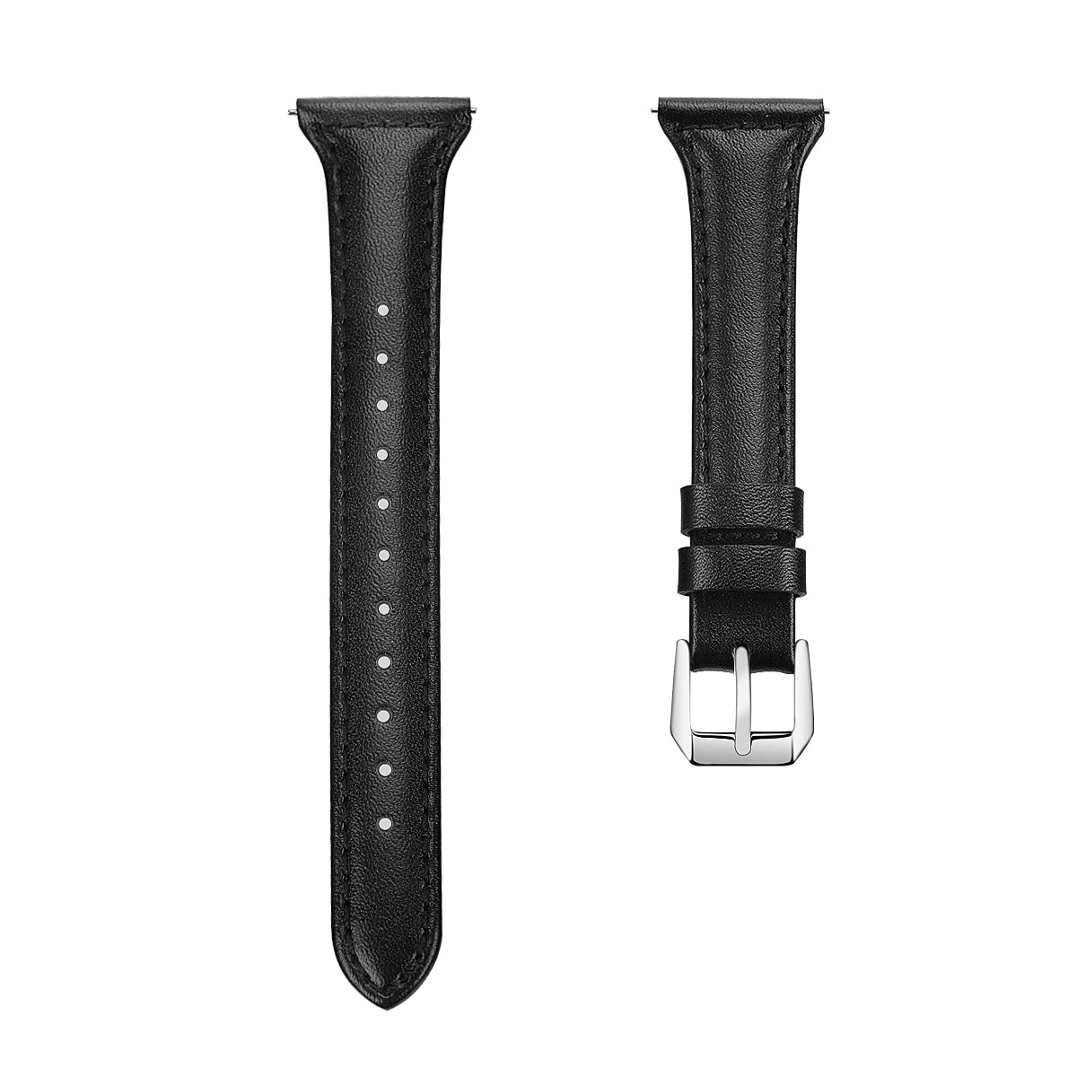 22mm Top Layer Cowhide Genuine Leather Smart Watch Strap Slim Watchband for Samsung Galaxy Watch3 45mm/Huawei Watch GT 2 Pro