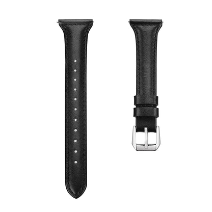 22mm Top Layer Cowhide Genuine Leather Smart Watch Strap Slim Watchband for Samsung Galaxy Watch3 45mm/Huawei Watch GT 2 Pro