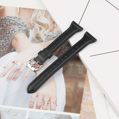 22mm Top Layer Cowhide Genuine Leather Smart Watch Strap Slim Watchband for Samsung Galaxy Watch3 45mm/Huawei Watch GT 2 Pro
