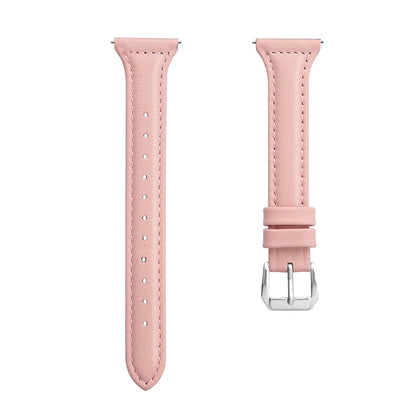 22mm Top Layer Cowhide Genuine Leather Smart Watch Strap Slim Watchband for Samsung Galaxy Watch3 45mm/Huawei Watch GT 2 Pro