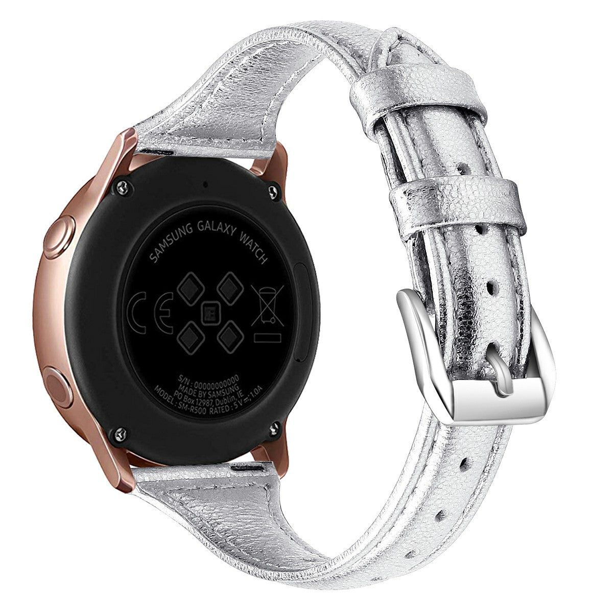22mm Top Layer Cowhide Genuine Leather Smart Watch Strap Slim Watchband for Samsung Galaxy Watch3 45mm/Huawei Watch GT 2 Pro