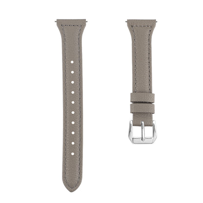 22mm Top Layer Cowhide Genuine Leather Smart Watch Strap Slim Watchband for Samsung Galaxy Watch3 45mm/Huawei Watch GT 2 Pro