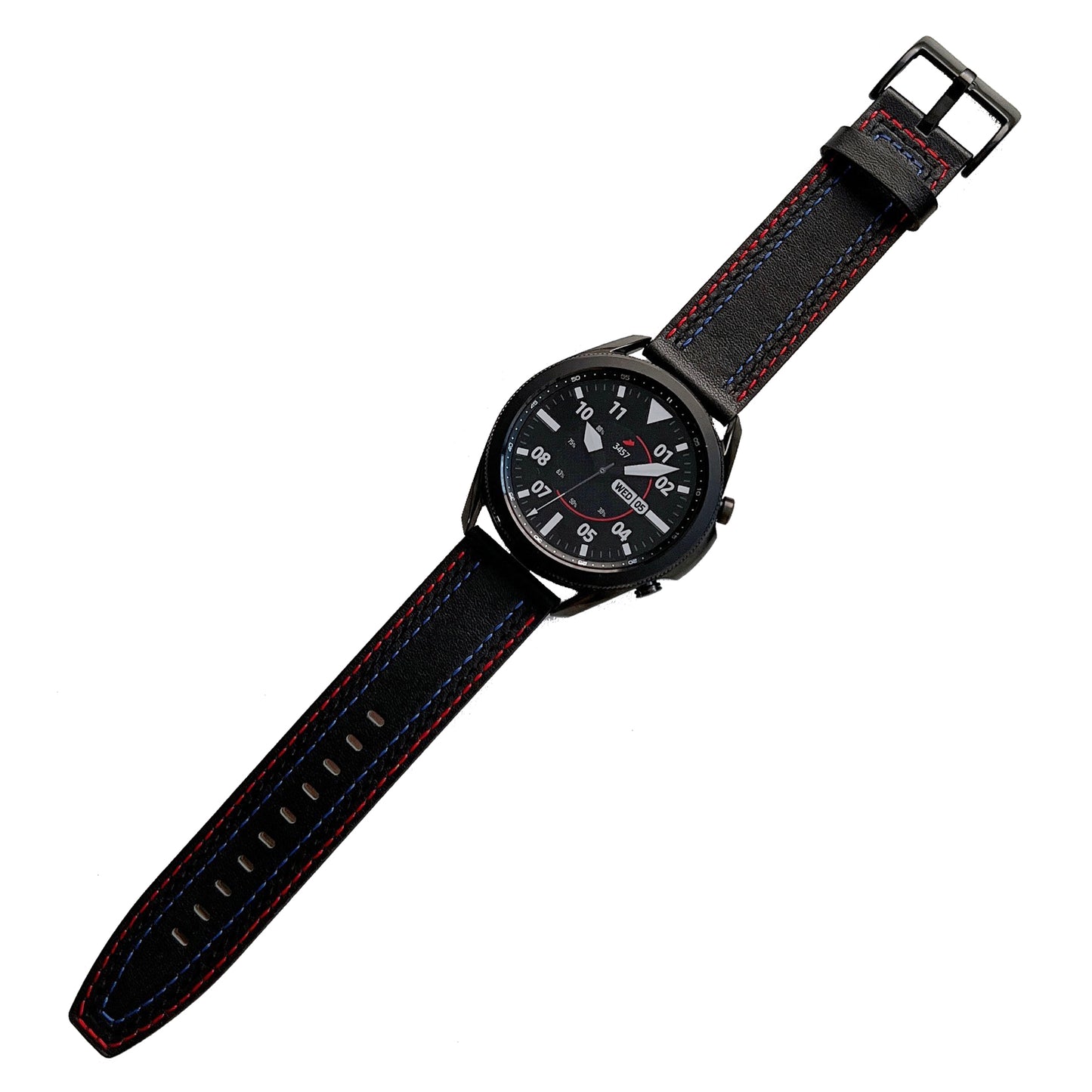 20mm Genuine Leather Smart Watch Replacement Strap for Samsung Galaxy Watch 4 / 4 Classic / Amazfit GTS 3