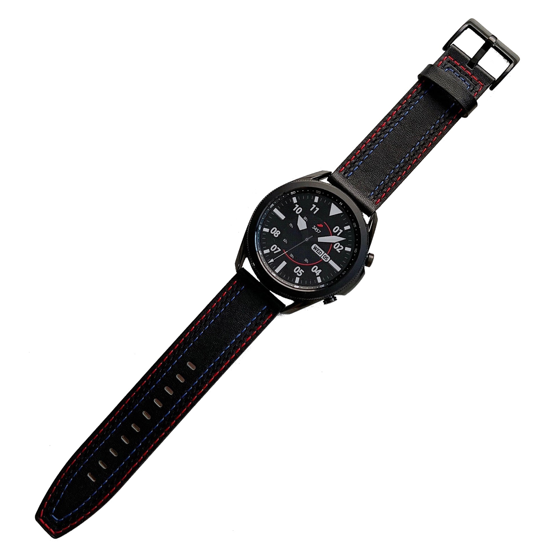 20mm Genuine Leather Smart Watch Replacement Strap for Samsung Galaxy Watch 4 / 4 Classic / Amazfit GTS 3