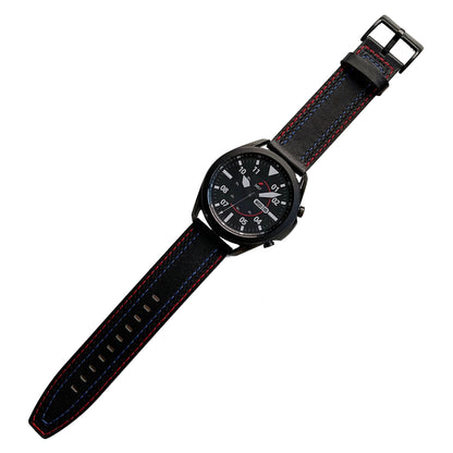 20mm Genuine Leather Smart Watch Replacement Strap for Samsung Galaxy Watch 4 / 4 Classic / Amazfit GTS 3
