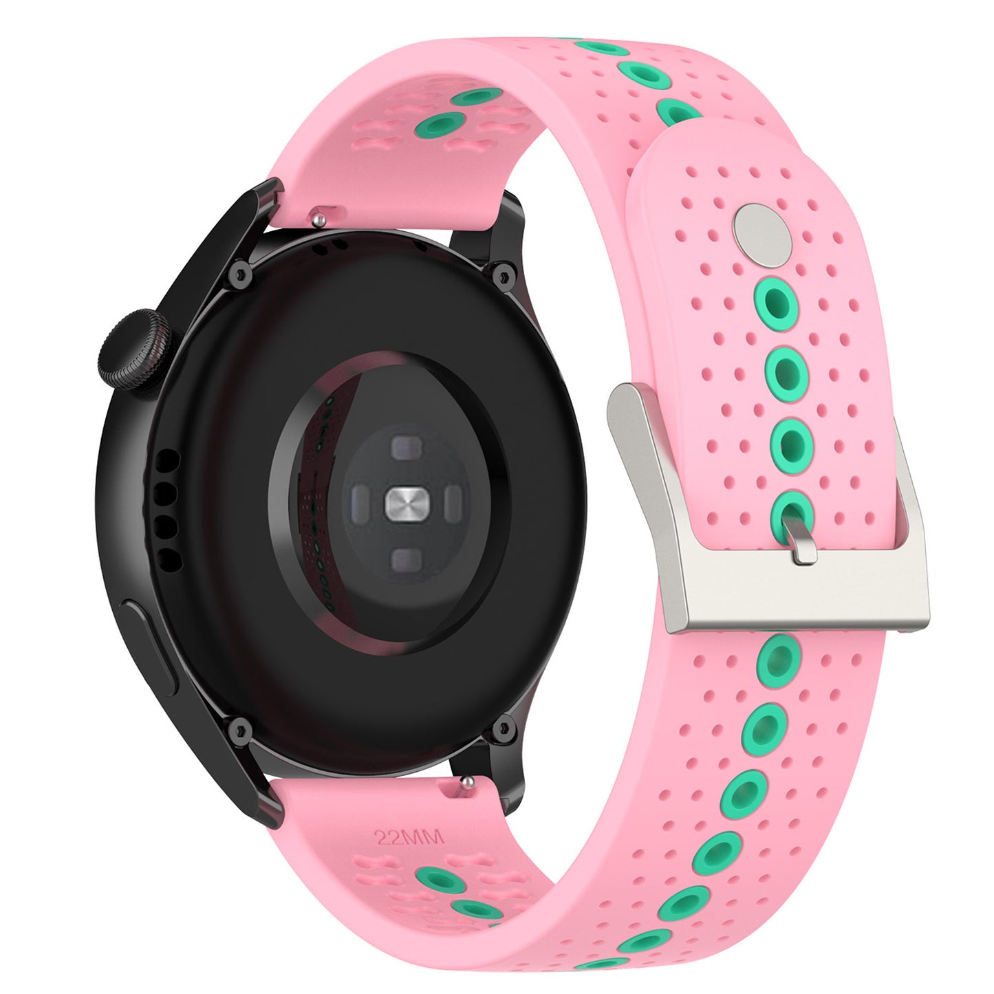 20mm Bi-color Silicone Watch Strap Wristband for Huawei Watch GT3 42mm/Samsung Galaxy Watch 42mm
