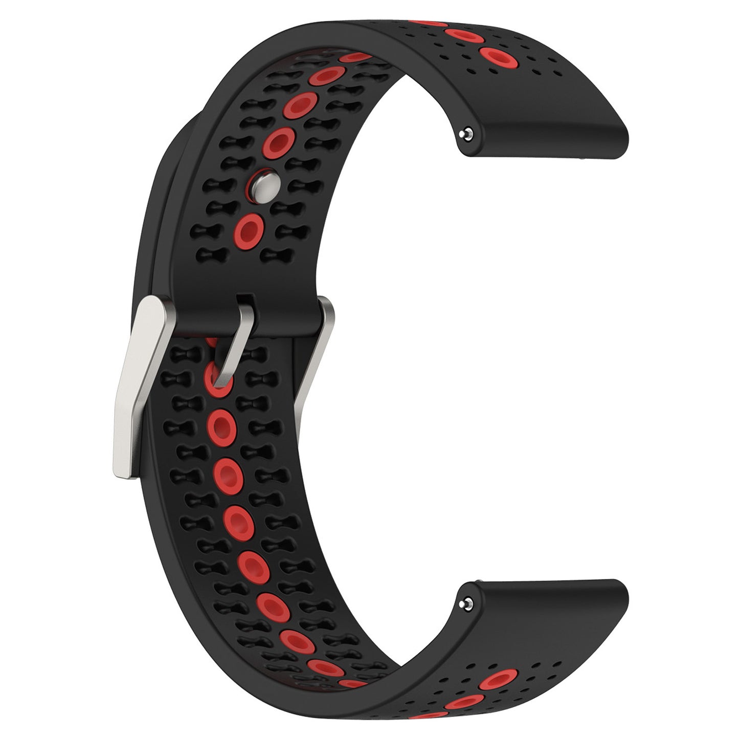 20mm Bi-color Silicone Watch Strap Wristband for Huawei Watch GT3 42mm/Samsung Galaxy Watch 42mm