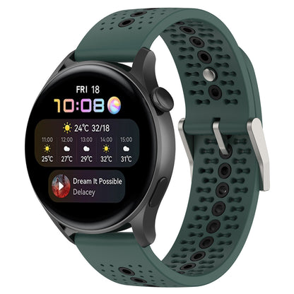 20mm Bi-color Silicone Watch Strap Wristband for Huawei Watch GT3 42mm/Samsung Galaxy Watch 42mm