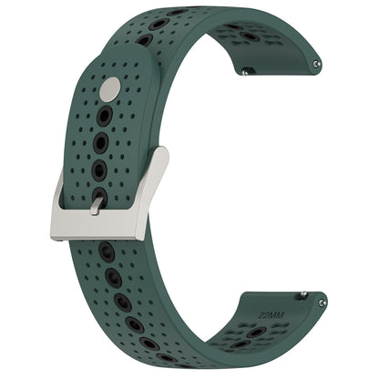 20mm Bi-color Silicone Watch Strap Wristband for Huawei Watch GT3 42mm/Samsung Galaxy Watch 42mm