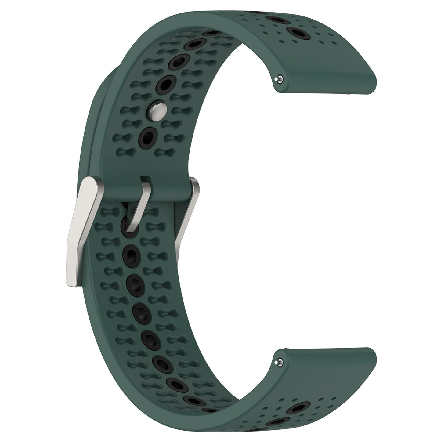 20mm Bi-color Silicone Watch Strap Wristband for Huawei Watch GT3 42mm/Samsung Galaxy Watch 42mm
