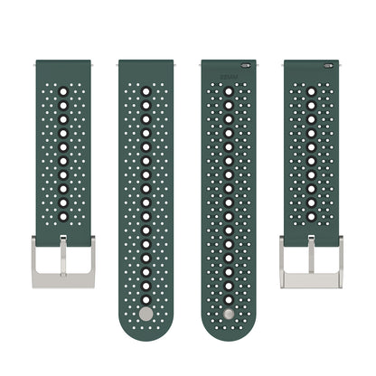 20mm Bi-color Silicone Watch Strap Wristband for Huawei Watch GT3 42mm/Samsung Galaxy Watch 42mm