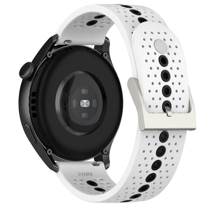 20mm Bi-color Silicone Watch Strap Wristband for Huawei Watch GT3 42mm/Samsung Galaxy Watch 42mm