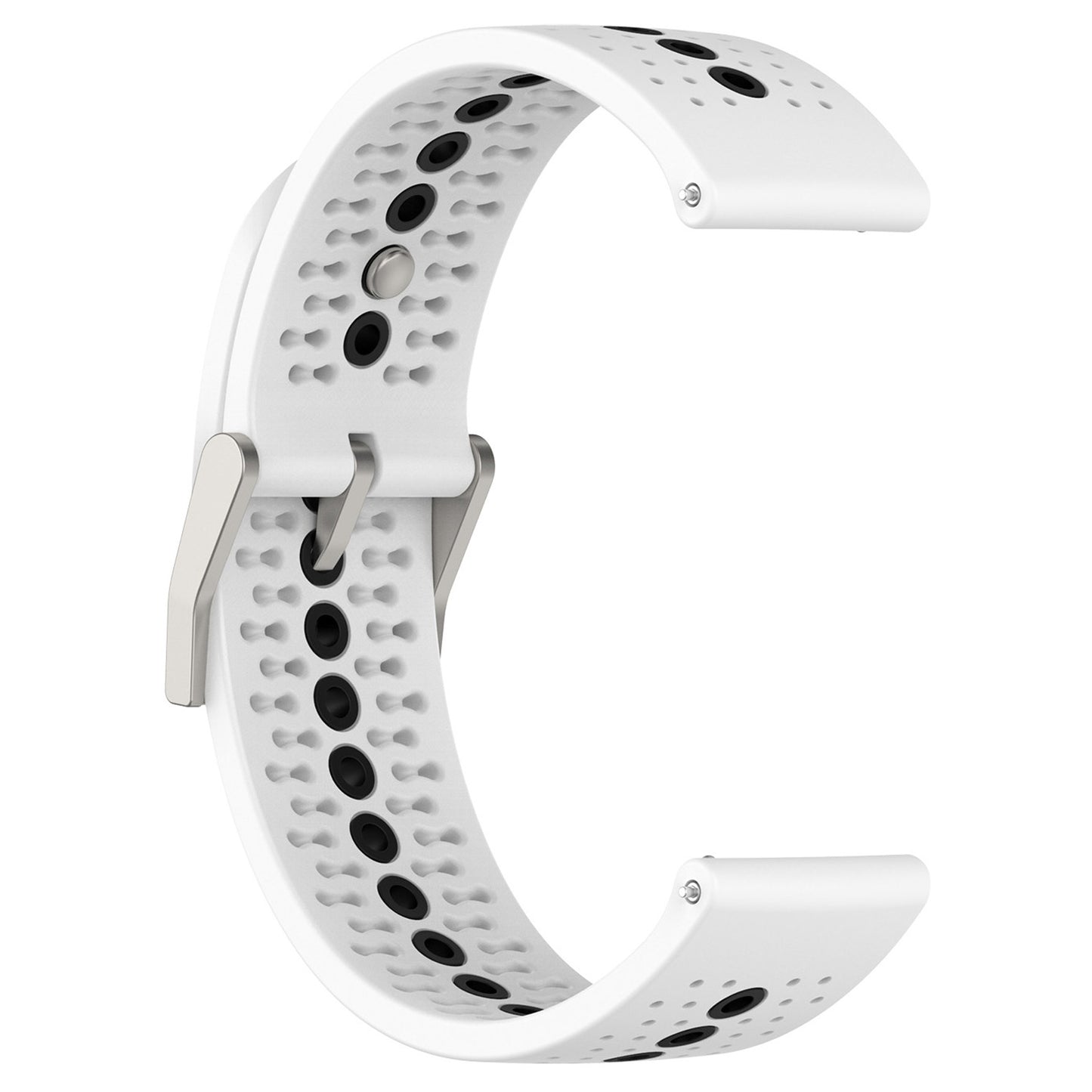 20mm Bi-color Silicone Watch Strap Wristband for Huawei Watch GT3 42mm/Samsung Galaxy Watch 42mm