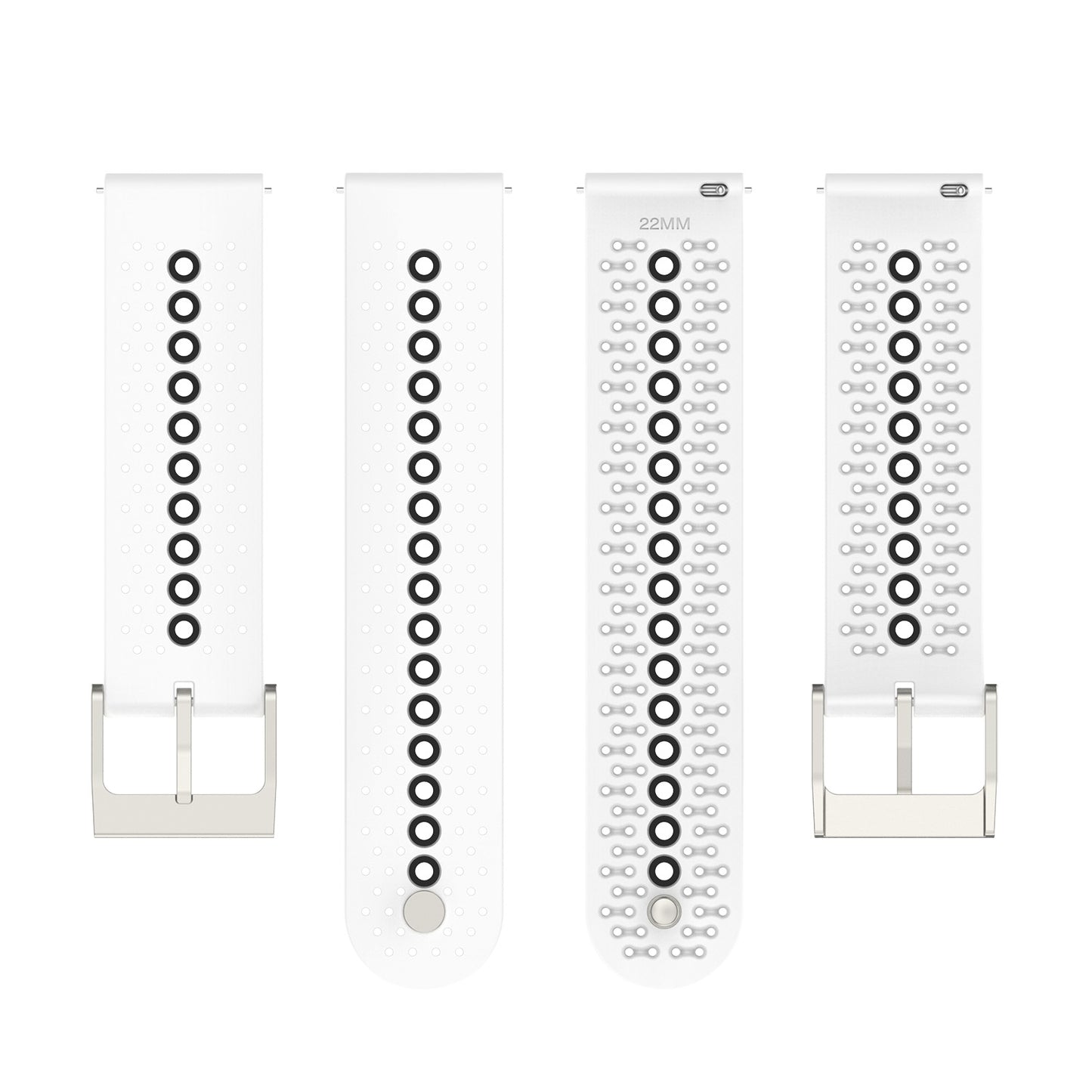 20mm Bi-color Silicone Watch Strap Wristband for Huawei Watch GT3 42mm/Samsung Galaxy Watch 42mm