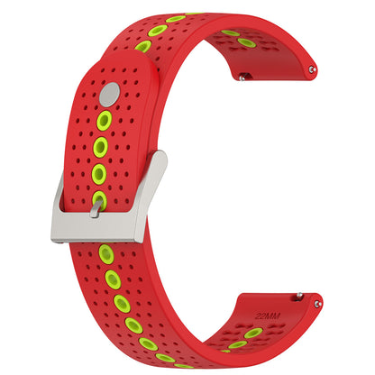 20mm Bi-color Silicone Watch Strap Wristband for Huawei Watch GT3 42mm/Samsung Galaxy Watch 42mm