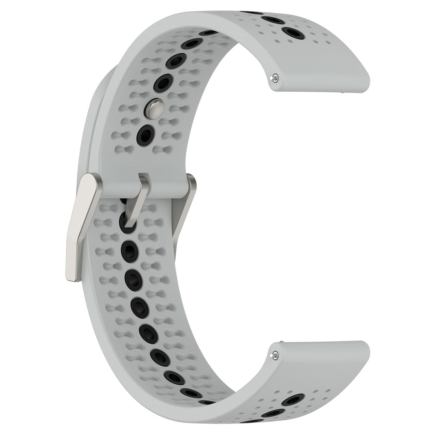 20mm Bi-color Silicone Watch Strap Wristband for Huawei Watch GT3 42mm/Samsung Galaxy Watch 42mm