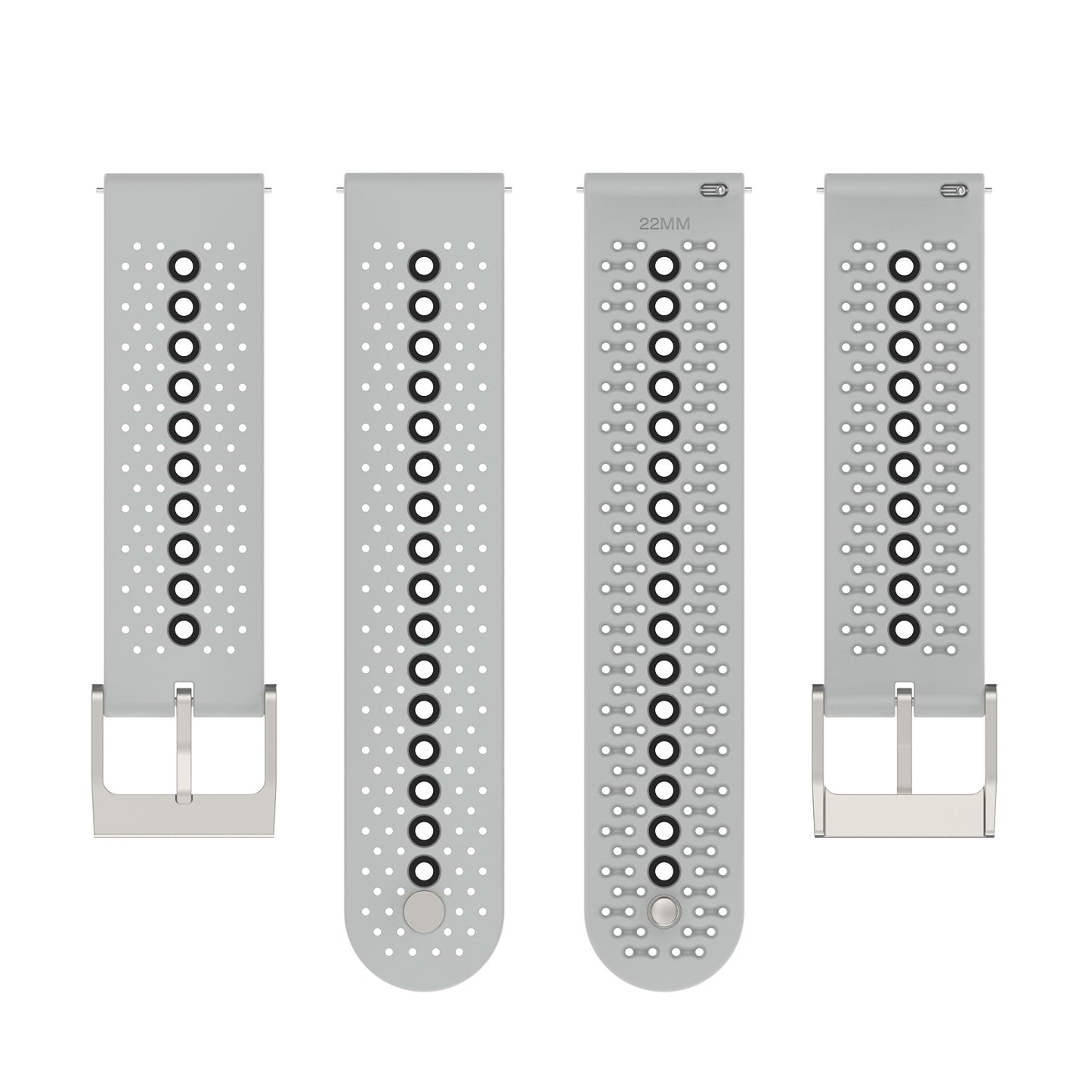 20mm Bi-color Silicone Watch Strap Wristband for Huawei Watch GT3 42mm/Samsung Galaxy Watch 42mm
