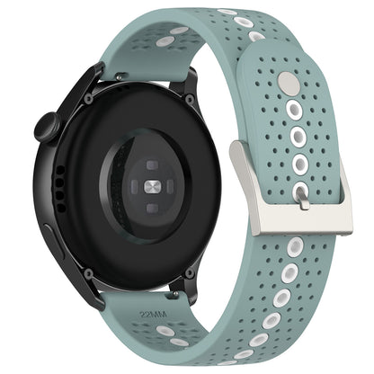 20mm Bi-color Silicone Watch Strap Wristband for Huawei Watch GT3 42mm/Samsung Galaxy Watch 42mm