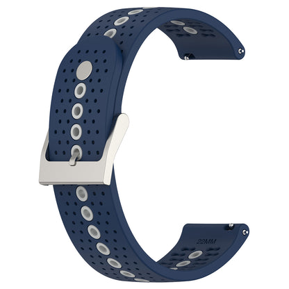 20mm Bi-color Silicone Watch Strap Wristband for Huawei Watch GT3 42mm/Samsung Galaxy Watch 42mm