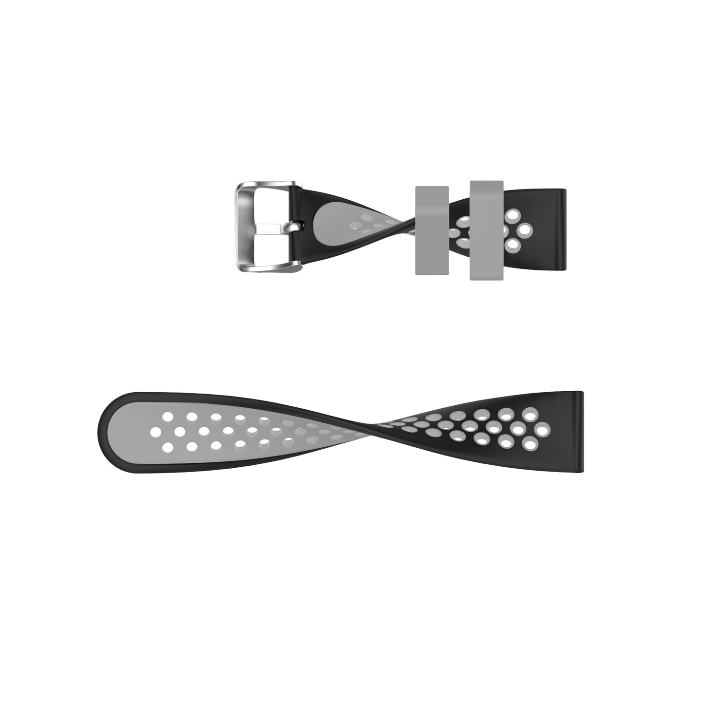 20mm Multiple Holes Breathable Dual Color Silicone Watch Strap Wristband for Huawei Watch GT3 42mm/Samsung Galaxy Watch 42mm