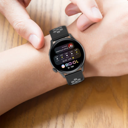 20mm Multiple Holes Breathable Dual Color Silicone Watch Strap Wristband for Huawei Watch GT3 42mm/Samsung Galaxy Watch 42mm