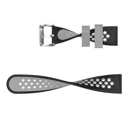 20mm Multiple Holes Breathable Dual Color Silicone Watch Strap Wristband for Huawei Watch GT3 42mm/Samsung Galaxy Watch 42mm