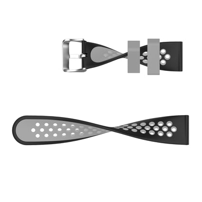 20mm Multiple Holes Breathable Dual Color Silicone Watch Strap Wristband for Huawei Watch GT3 42mm/Samsung Galaxy Watch 42mm