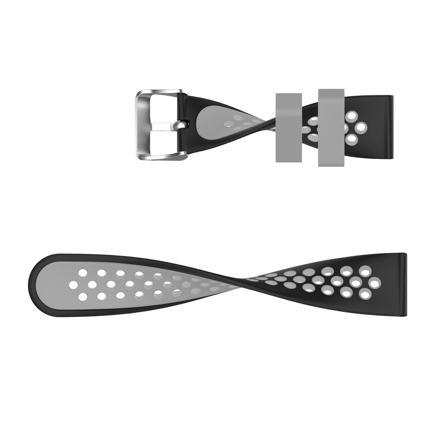 20mm Multiple Holes Breathable Dual Color Silicone Watch Strap Wristband for Huawei Watch GT3 42mm/Samsung Galaxy Watch 42mm