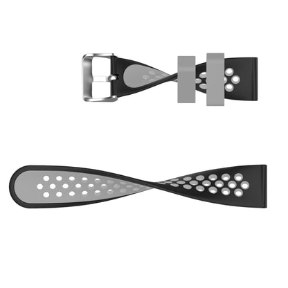 20mm Multiple Holes Breathable Dual Color Silicone Watch Strap Wristband for Huawei Watch GT3 42mm/Samsung Galaxy Watch 42mm
